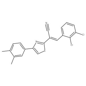 (Z)-3-(2,3-dichlorophenyl)-2-(4-(3,4-dimethylphenyl)thiazol-2-yl)acrylonitrile结构式