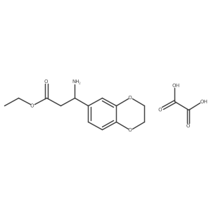 Ethyl 3-amino-3-(2,3-dihydro-1,4-benzodioxin-6-yl)propanoate oxalate结构式