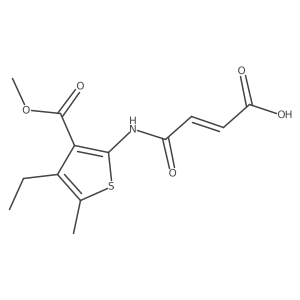 (Z)-4-((4-ethyl-3-(methoxycarbonyl)-5-methylthiophen-2-yl)amino)-4-oxobut-2-enoic acid Structure