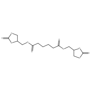 1,6-Bis[(2-oxo-1,3-dioxolan-4-yl)methyl] hexanedioate结构式