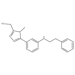 (4-Methyl-5-(2-(phenethylamino)pyridin-4-yl)-4H-1,2,4-triazol-3-yl)methanol Structure