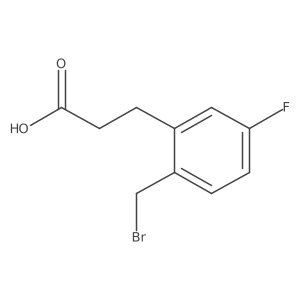 2-(Bromomethyl)-5-fluorophenylpropanoic acid Structure