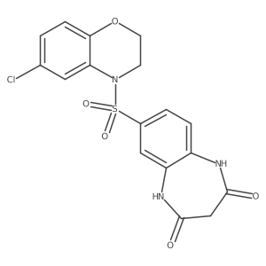 7-[(6-Chloro-2,3-dihydro-4H-1,4-benzoxazin-4-yl)sulfonyl]-1H-1,5-benzodiazepine-2,4(3H,5H)-dione Structure