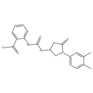2-(3-(1-(3,4-Dimethylphenyl)-5-oxopyrrolidin-3-yl)ureido)benzamide Structure