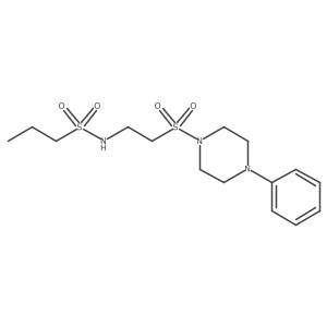 N-(2-((4-phenylpiperazin-1-yl)sulfonyl)ethyl)propane-1-sulfonamide结构式