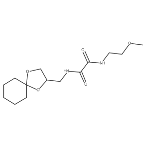 N1-(1,4-dioxaspiro[4.5]decan-2-ylmethyl)-N2-(2-methoxyethyl)oxalamide结构式
