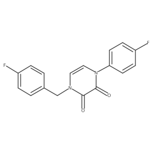 1-(4-Fluorophenyl)-4-[(4-fluorophenyl)methyl]-1,2,3,4-tetrahydropyrazine-2,3-dione Structure