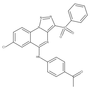 1-(4-{[3-(Benzenesulfonyl)-7-chloro-[1,2,3]triazolo[1,5-a]quinazolin-5-yl]amino}phenyl)ethan-1-one Structure