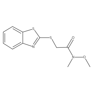 2-(benzo[d]thiazol-2-ylthio)-N-methoxy-N-methylacetamide结构式