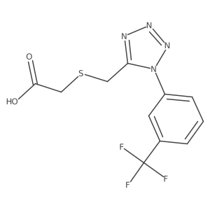 [({1-[3-(trifluoromethyl)phenyl]-1H-tetrazol-5-yl}methyl)sulfanyl]acetic acid结构式