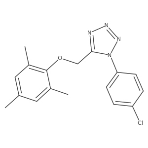 1-(4-chlorophenyl)-5-[(2,4,6-trimethylphenoxy)methyl]-1H-tetrazole结构式