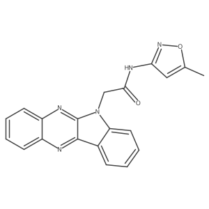 2-(6H-indolo[2,3-b]quinoxalin-6-yl)-N-(5-methyl-3-isoxazolyl)acetamide Structure