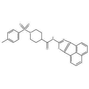 N-(acenaphtho[1,2-d]thiazol-8-yl)-1-tosylpiperidine-4-carboxamide结构式