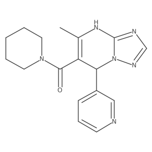 [5-Methyl-7-(pyridin-3-yl)-3,7-dihydro[1,2,4]triazolo[1,5-a]pyrimidin-6-yl](piperidin-1-yl)methanone结构式