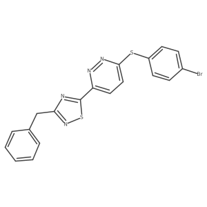 3-(3-Benzyl-1,2,4-thiadiazol-5-yl)-6-[(4-bromophenyl)sulfanyl]pyridazine Structure