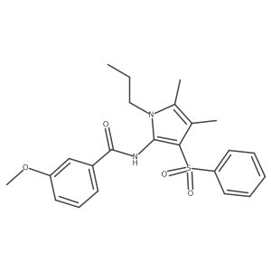 N-[4,5-dimethyl-3-(phenylsulfonyl)-1-propyl-1H-pyrrol-2-yl]-3-methoxybenzamide Structure