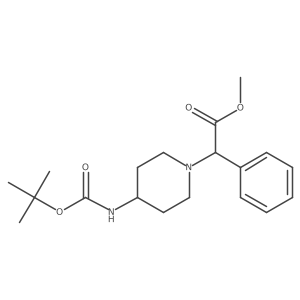 Methyl 2-{4-[(tert-butoxycarbonyl)amino]-piperidino}-2-phenylacetate Structure