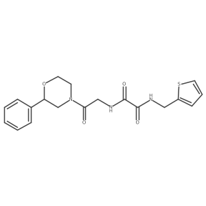 N1-(2-oxo-2-(2-phenylmorpholino)ethyl)-N2-(thiophen-2-ylmethyl)oxalamide Structure