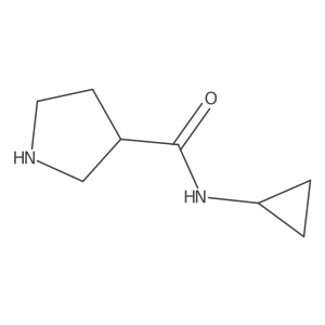 N-Cyclopropylpyrrolidine-3-carboxamide结构式