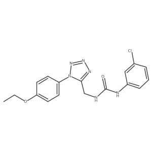 1-(3-chlorophenyl)-3-((1-(4-ethoxyphenyl)-1H-tetrazol-5-yl)methyl)urea Structure