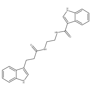 N-(2-{[3-(1H-indol-3-yl)propanoyl]amino}ethyl)-1H-indole-3-carboxamide结构式