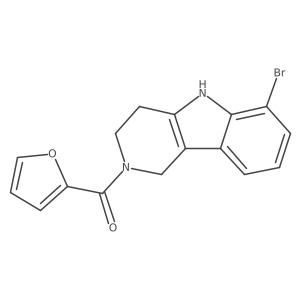 6-bromo-2-(2-furoyl)-2,3,4,5-tetrahydro-1H-pyrido[4,3-b]indole Structure