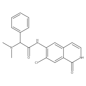N-(7-chloro-1-oxo-1,2-dihydroisoquinolin-6-yl)-2-(dimethylamino)-2-phenylacetamide结构式