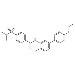 4-(N,N-dimethylsulfamoyl)-N-(5-(6-ethoxypyridazin-3-yl)-2-methylphenyl)benzamide结构式