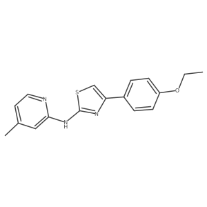 N-[4-(4-ethoxyphenyl)-1,3-thiazol-2-yl]-4-methylpyridin-2-amine结构式