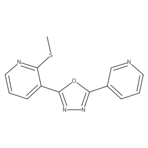 2-(Methylthio)-3-[5-(3-pyridinyl)-1,3,4-oxadiazol-2-yl]pyridine结构式
