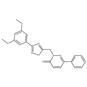 2-((3-(3,5-dimethoxyphenyl)-1,2,4-oxadiazol-5-yl)methyl)-6-phenylpyridazin-3(2H)-one Structure