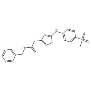 2-{2-[(4-methanesulfonylphenyl)amino]-1,3-thiazol-4-yl}-N-[(pyridin-3-yl)methyl]acetamide结构式