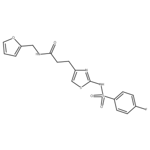 3-[2-(4-fluorobenzenesulfonamido)-1,3-thiazol-4-yl]-N-[(furan-2-yl)methyl]propanamide Structure