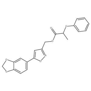 (5-(Benzo[d][1,3]dioxol-5-yl)isoxazol-3-yl)methyl 2-phenoxypropanoate Structure