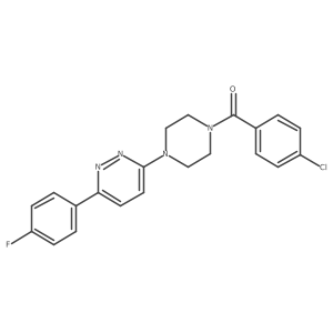 3-[4-(4-Chlorobenzoyl)piperazin-1-yl]-6-(4-fluorophenyl)pyridazine结构式