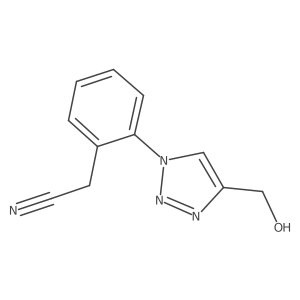 Benzeneacetonitrile, 2-[4-(hydroxymethyl)-1H-1,2,3-triazol-1-yl]-结构式