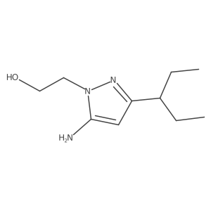 2-[5-amino-3-(pentan-3-yl)-1H-pyrazol-1-yl]ethan-1-ol Structure