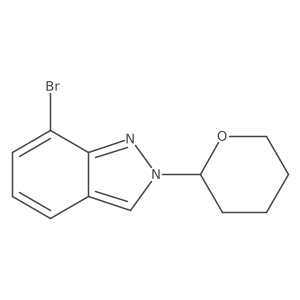 7-bromo-2-(oxan-2-yl)-2H-indazole结构式