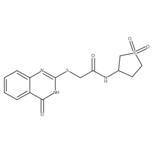 N-(1,1-dioxidotetrahydrothiophen-3-yl)-2-[(4-hydroxyquinazolin-2-yl)sulfanyl]acetamide Structure