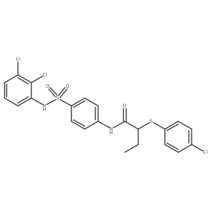 2-[(4-Chlorophenyl)thio]-N-[4-[[(2,3-dichlorophenyl)amino]sulfonyl]phenyl]butanamide结构式