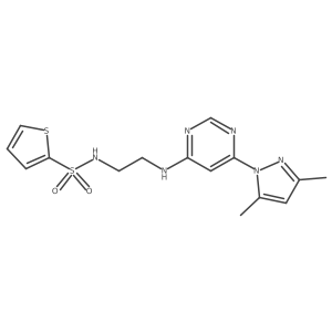 N-(2-((6-(3,5-dimethyl-1H-pyrazol-1-yl)pyrimidin-4-yl)amino)ethyl)thiophene-2-sulfonamide Structure