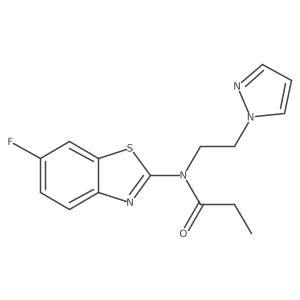 CCC(=O)N(CCn1cccn1)c1nc2ccc(F)cc2s1结构式