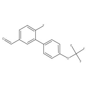 6-Fluoro-4'-(trifluoromethoxy)biphenyl-3-carboxaldehyde Structure