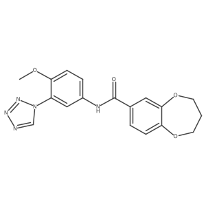 N-[4-methoxy-3-(1H-tetrazol-1-yl)phenyl]-3,4-dihydro-2H-1,5-benzodioxepine-7-carboxamide Structure