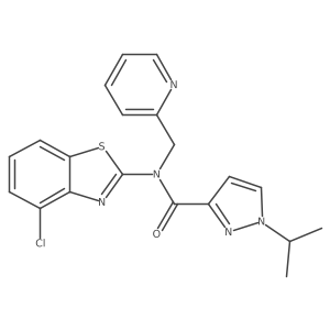 N-(4-chlorobenzo[d]thiazol-2-yl)-1-isopropyl-N-(pyridin-2-ylmethyl)-1H-pyrazole-3-carboxamide Structure