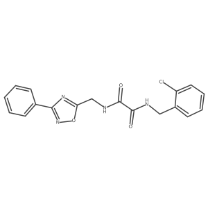 N1-(2-chlorobenzyl)-N2-((3-phenyl-1,2,4-oxadiazol-5-yl)methyl)oxalamide结构式