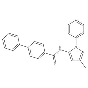 N-(3-methyl-1-phenyl-1H-pyrazol-5-yl)-[1,1'-biphenyl]-4-carboxamide结构式