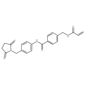 N-{4-[(2,5-dioxopyrrolidin-1-yl)methyl]phenyl}-4-[(prop-2-enamido)methyl]benzamide Structure