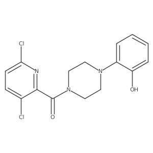 2-[4-(3,6-Dichloropyridine-2-carbonyl)piperazin-1-yl]phenol结构式