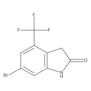 6-Bromo-1,3-dihydro-4-(trifluoromethyl)-2H-indol-2-one Structure